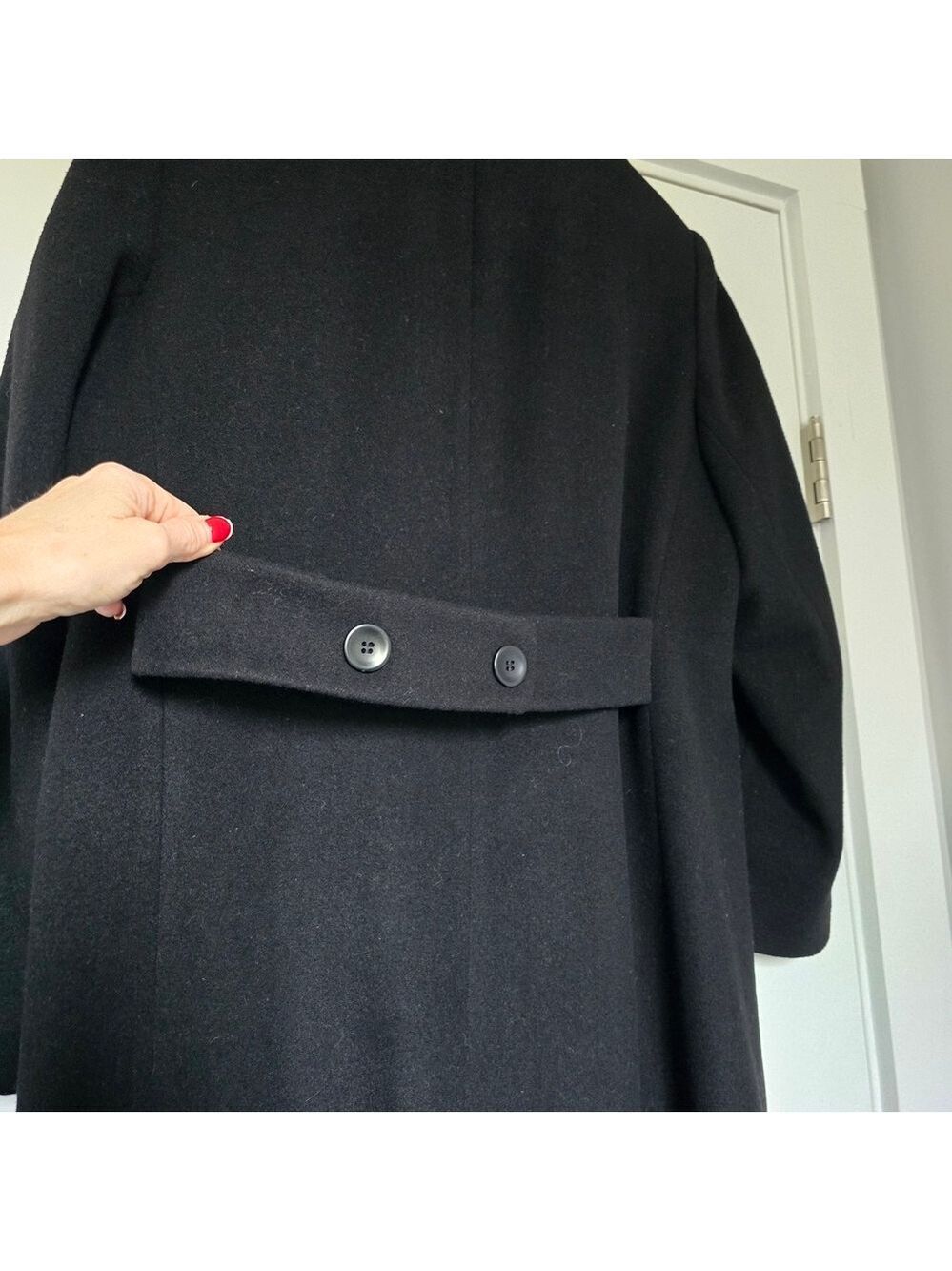 Forecaster Of Boston Vintage Women's Black Wool Cashmere Blend Elegant Long Coat - Picture 7 of 12